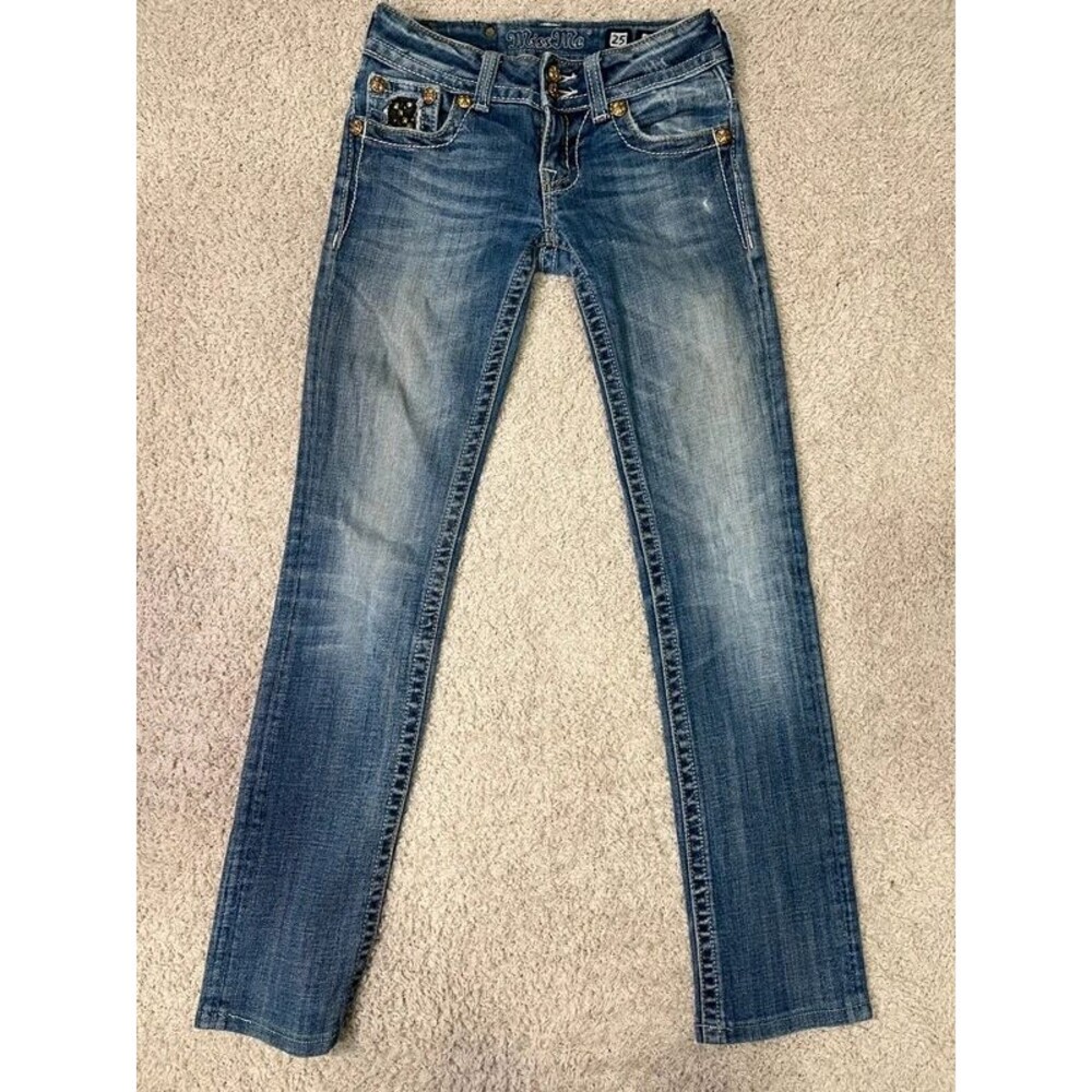 Y2K Miss Me Low Rise Straight Jeans Size 25